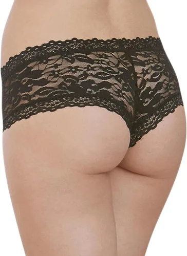 Vista 2 de Dreamgirl Lencería sexy de moda para mujer, calzón hipster de encaje elástico, Rojo