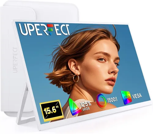 Vista 11 de UPERFECT Extensor de pantalla para laptop, monitor portátil triple inalámbrico de 14 pulgadas, monitor de viaje dual ultra delgado 125% sRGB un