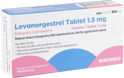 Vista 2 de Xiromed Píldora anticonceptiva de emergencia para mujeres (paquete de 6) – Tableta de levonorgestrel de 1.5 mg – Reduce la probabilidad de embarazo