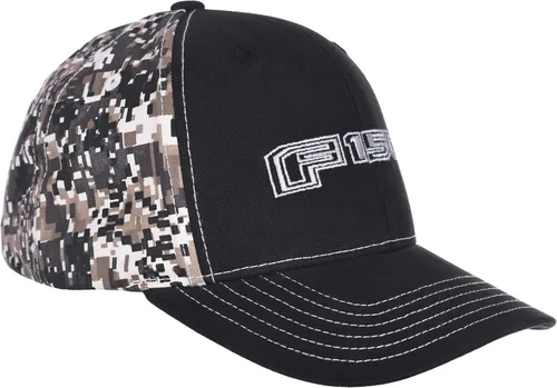 Vista 2 de Gorra de camuflaje ajustable para Ford F150 con diseño de bandera a cuadros, color negro y Digi