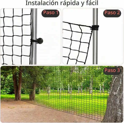 Vista 8 de Storgem Baseball Softball Backstop Net, Heavy Duty Sports Barrier Netting