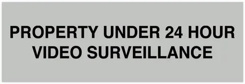 Vista 21 de Signs ByLITA Basic Property - Señal de video bajo vigilancia (24 horas), tamaño pequeño