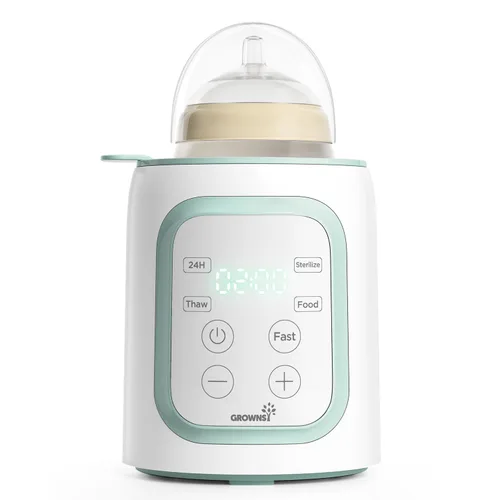 Vista 13 de Grownsy Calentador de biberones, calentador de leche rápido 8 en 1 para bebés con temporizador para leche materna o fórmula, control preciso de Azul