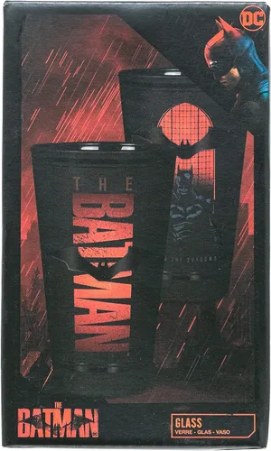 Vista 5 de Paladone The Batman Glass, The Batman Movie Merchandise, 13.5 fl oz, 13.5 fl oz
