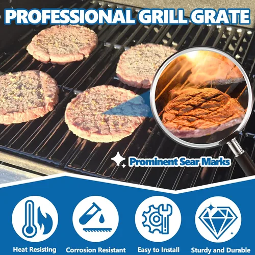 Vista 4 de SafBbcue Rejillas de cocción de 18 3/16 pulgadas para Charbroil Performance G422-0012-W1 G422-0013-W1 463243518 463243519 463275717 4632755177