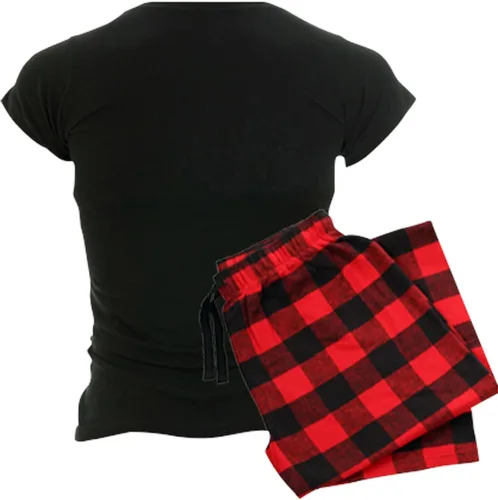 Vista 2 de CafePress German Shepherd - Pijama oscuro para mujer, Con pantalón a cuadros.