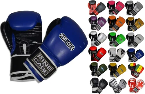 Vista 4 de Guantes de boxeo para entrenamiento de gimnasio Verde neón/negro