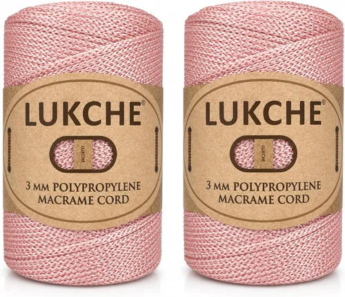 Vista 42 de Cuerda de macramé premium de poliéster de 3 mm (134.44 metros), (250 g) 100% cuerda de macramé de polipropileno, hilo de crochet de macramé colorido