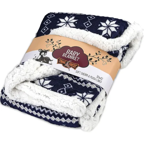 Vista 8 de Manta de forro polar sherpa ultrasuave acogedora manta de bebé de felpa para niños reversible con estampados aztecas lavable Tamaño amplio