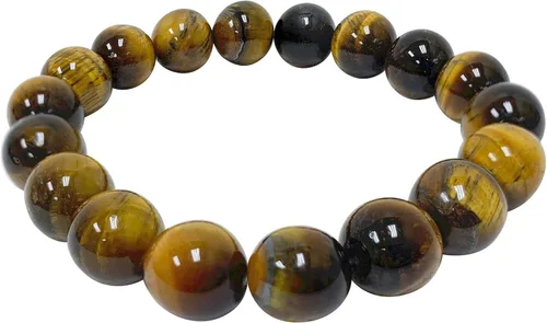 Vista 340 de Gem Avenue Handmade Round Bead Stretch Bracelet Unisex Natural Stone Beaded Jewelry for Men & Women, Elastic Wristband for Daily Wear