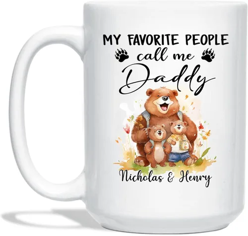 Vista 22 de Taza de café personalizada con nombre y año, taza de cerámica blanca personalizada para bebé, regalo único de taza de café con anuncio de embarazo