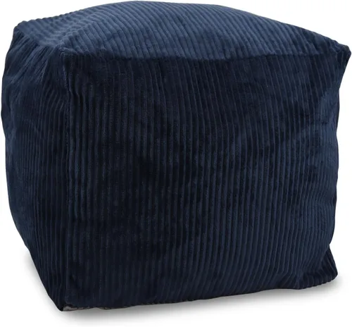 Vista 7 de Sexysamba Solo Funda de Puf Redondo de Pana, 20" x 16" Puf Otomano Decorativo Sin Relleno para Reposapiés, Fundas de Puf de Piso Lavables para Silla