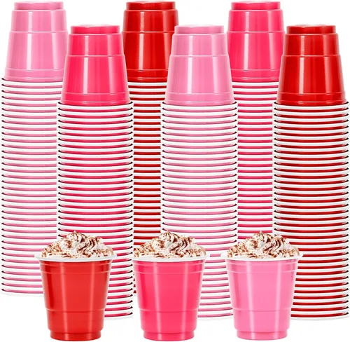 Vista 11 de Whaline 150 vasos de chupito de plástico patrióticos de 2 onzas para el 4 de julio, desechables, pequeños, rojo, blanco, azul, para fiesta de 250