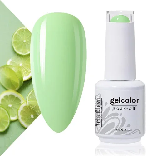 Vista 57 de Arte Clavo Pearlescent Nude Gel Nail Polish 15ml - HEMA Free Soak off UV LED Nail Gel for Manicure, DIY Nail Art, Home Salon Use 11029