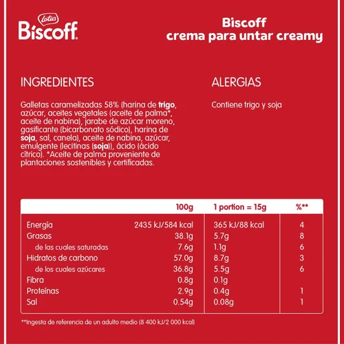 Vista 2 de Lotus Biscoff - Mantequilla de Galletas Blandas, Caramelo, 400 Gramos