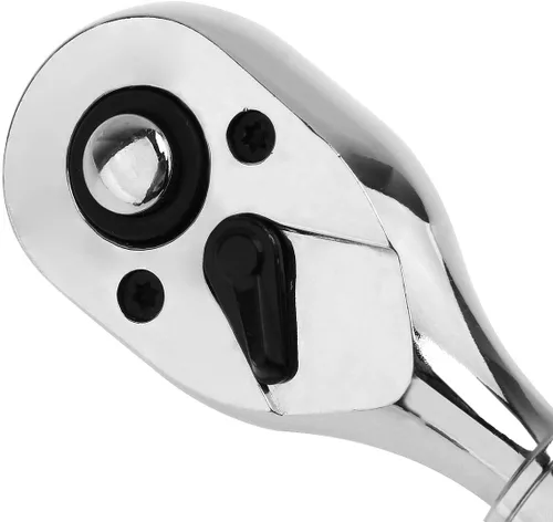 Vista 7 de ChgImposs Llave de trinquete estándar de 3/8 pulgadas, llave telescópica extensible flexible de 72 dientes, llave Allen, longitud de la llave
