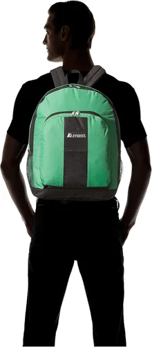 Vista 9 de Everest Equipaje Mochila con frontal y bolsillos laterales, verde esmeraldanegro ), BP2072-EMGRNBK