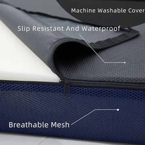 Vista 3 de Jamdok Sleeping Mats for Adults,Memory Foam Folding Pad,Breathable Trifold Mattress,Machine Washable Mesh Cover,Cot Size Floor Guest Bed,Summer