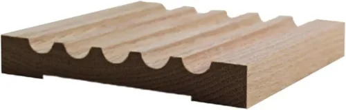Vista 4 de EWCA49 Estriado 5-1/8" Ancho x 3/4" Carcasa Sin Terminar, Cereza, 42