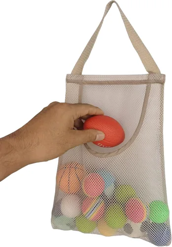 Vista 5 de Bolsas de almacenamiento de malla colgantes Bolsas reutilizables de productos netos para papas cebollas