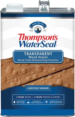 Vista 9 de Thompson's WaterSeal - Tinte y sellador de madera transparente impermeabilizante, cedro natural, 1 galón