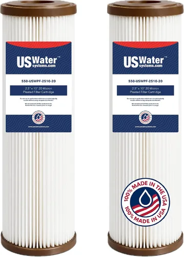 Vista 8 de US Water Systems Cartucho de filtro plisado de 2.5 x 9.75 pulgadas, 20 micrones, fabricado en los Estados Unidos