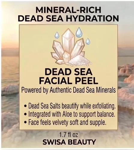 Vista 4 de Exfoliante facial del Mar Muerto - Exfoliante mineral suave y gel iluminador para pulir y suavizar la piel con equinácea, ginseng y té verde, 1.7