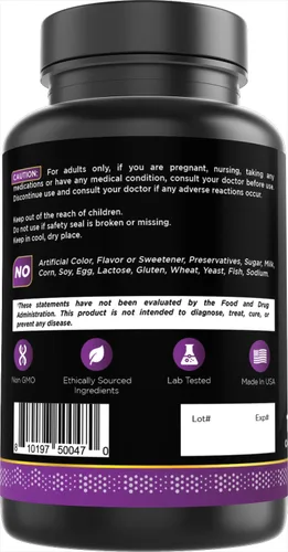Vista 6 de Oxify 5-HTP 5-hidroxitriptófano 50 mg 120 cápsulas Sin gluten, sin OMG Suplemento fabricado en Estados Unidos