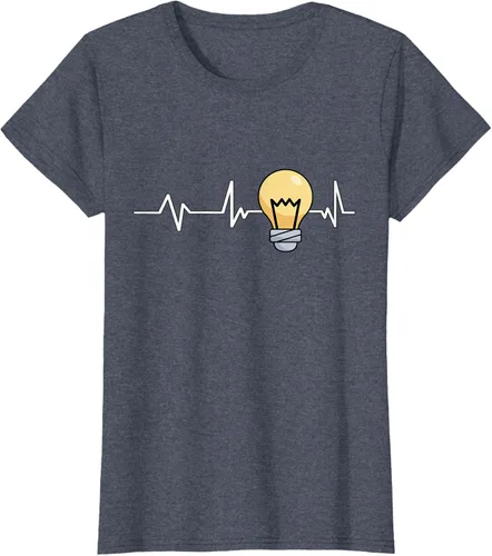 Vista 79 de Bombilla Heartbeat bombilla regalo bombilla bombilla camiseta Negro