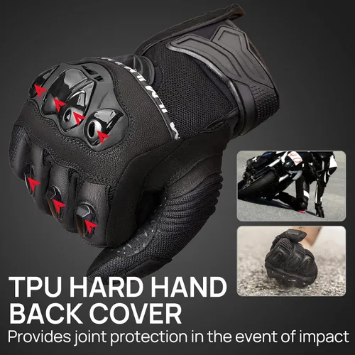 Vista 2 de ILM - Guantes de motocicleta para hombres y mujeres con pantalla táctil, guantes de equitación para motocross, bicicleta de tierra, ATV, modelo-WD01