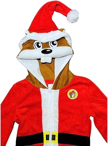 Vista 3 de Buc-ee's Traje de Navidad, castor unisex para niños, disfraz de una pieza