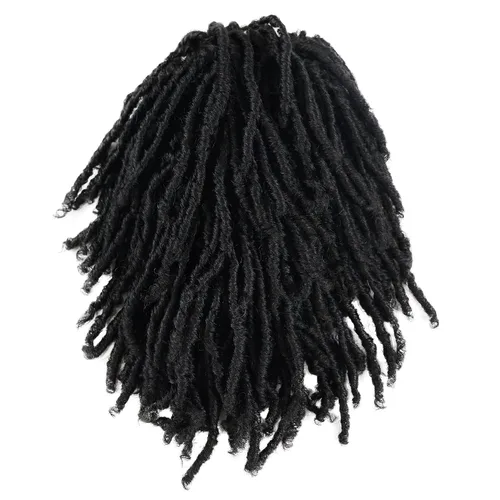 Vista 6 de GNIMEGIL - Pelucas cortas trenzadas para hombre Afro Bob, cabello negro trenzado en crochet, diadema con rastas, fibra sintética natural, capas