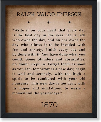 Vista 61 de Poster Master Póster de Ralph Waldo Emerson – Escríbelo en tu corazón Impresión – Arte de cita motivacional – Regalo inspirador para hombres