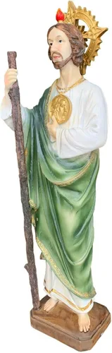 Vista 2 de Estatua de San Judas de 24 pulgadas figura religiosa de San Judas
