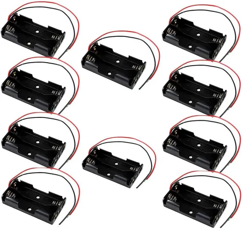 Vista 12 de Soporte de batería CR2032 de 30 piezas con plomo, soporte de celda de moneda de 3 V con interruptor, soporte de batería de botón CR2032 (negro)