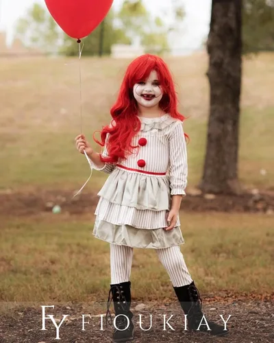Vista 2 de fioukiay Disfraz de Halloween para niñas, ropa de Halloween para niñas, conjuntos de ropa de Halloween para niños pequeños