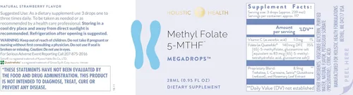 Vista 4 de Folato de metilo 5-MTHF Mega Drops 28ML (0.95 onzas líquidas)