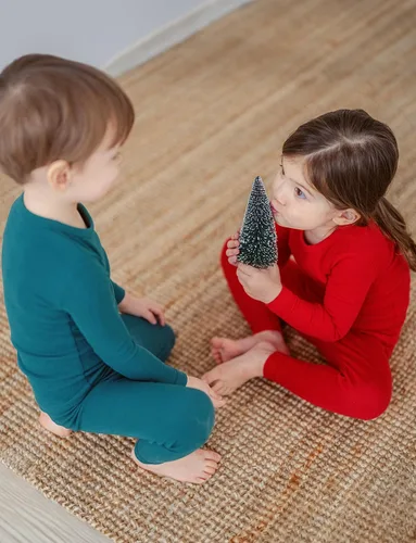 Vista 106 de AVAUMA - Pijama para niños y niñas de algodón básico para uso diario
