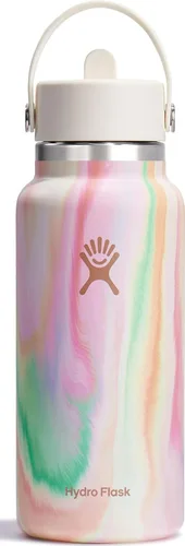 Vista 23 de Hydro Flask de boca ancha con tapa Flex de pajita de 24 onzas Agave