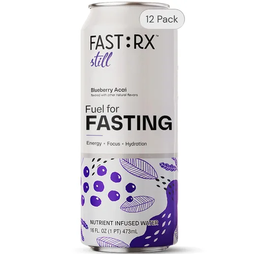 Vista 11 de FAST:RX Bebida de electrolitos en ayunas, hidratación sin azúcar, cero calorías, con vitaminas y minerales, ayuno intermitente y ceto, arándanos