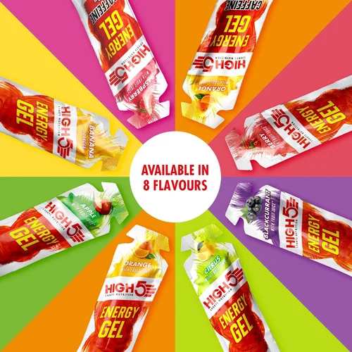 Vista 6 de HIGH5 Energy Gels – Geles deportivos de liberación rápida para potenciar los músculos para un rendimiento superior, jugo de fruta natural y sin