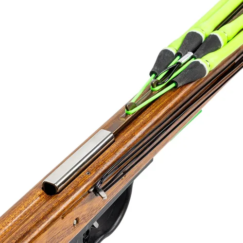 Vista 4 de JBL Fusil submarino Woody Elite Performance para pesca submarina, apnea, buceo, pesca, buceo, barril de caoba, eje de acero inoxidable, bozal