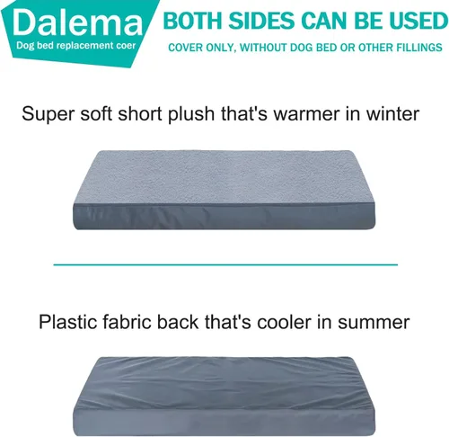 Vista 6 de Funda de cama para perro de 35 pulgadas de largo x 22 pulgadas de ancho x 4 pulgadas de alto, resistente, duradera, impermeable, esponjosa, suave