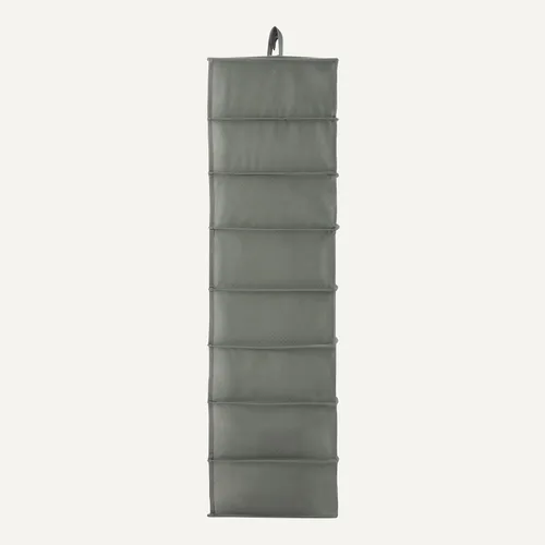 Vista 4 de Amazon Basics Organizador de zapatos colgante para armario de 8 niveles, 11.5 x 41 x 5.5 pulgadas, gris oscuro para almacenamiento en armario