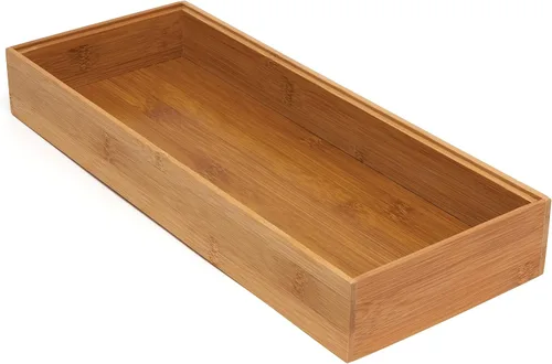 Vista 6 de Lipper International 8180S Caja organizadora de cajones apilables de madera de bambú, 3 x 6 pulgadas, juego de 2