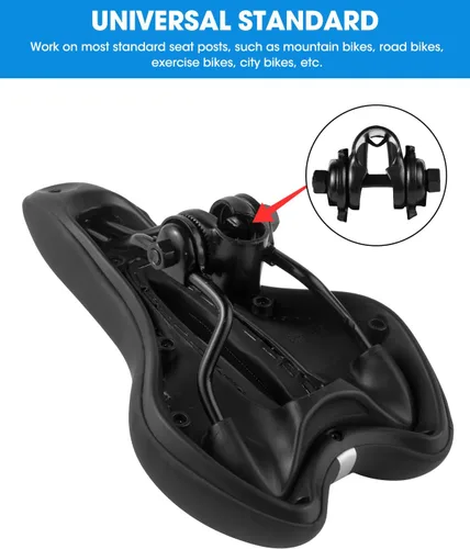 Vista 4 de Cómodo asiento de bicicleta para hombres y mujeres, asiento de bicicleta impermeable, silla de bicicleta de montaña transpirable, sillín