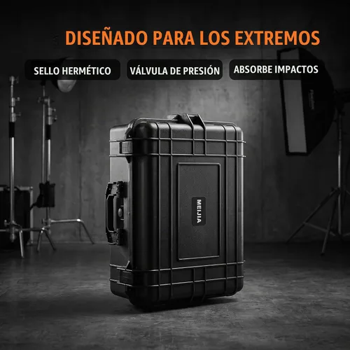 Vista 8 de MEIJIA Funda rígida protectora impermeable portátil, funda para cámara con espuma de ajuste personalizable insertada, apta para uso con drones