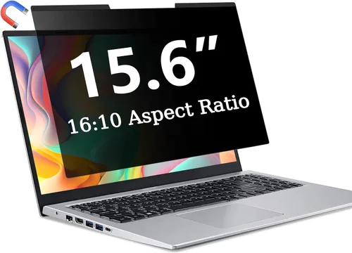 Vista 14 de Pantalla magnética de privacidad para laptop 11.6 pulgadas 16:9, filtro de Negro