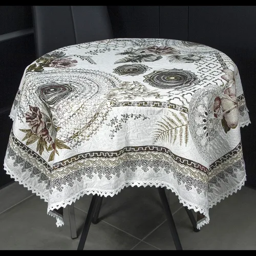 Vista 7 de Tablecloth Tapestry Fabric with Elegant Floral Pattern and Volume Effect Table Cloth Poppy Flowers Square or Rectangular Table linen Cloth