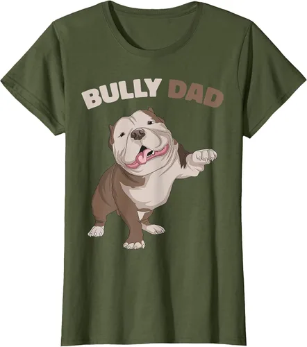 Vista 32 de American Bully Dad Dog Owner Father Funny Men T-Shirt Asphalt Grey